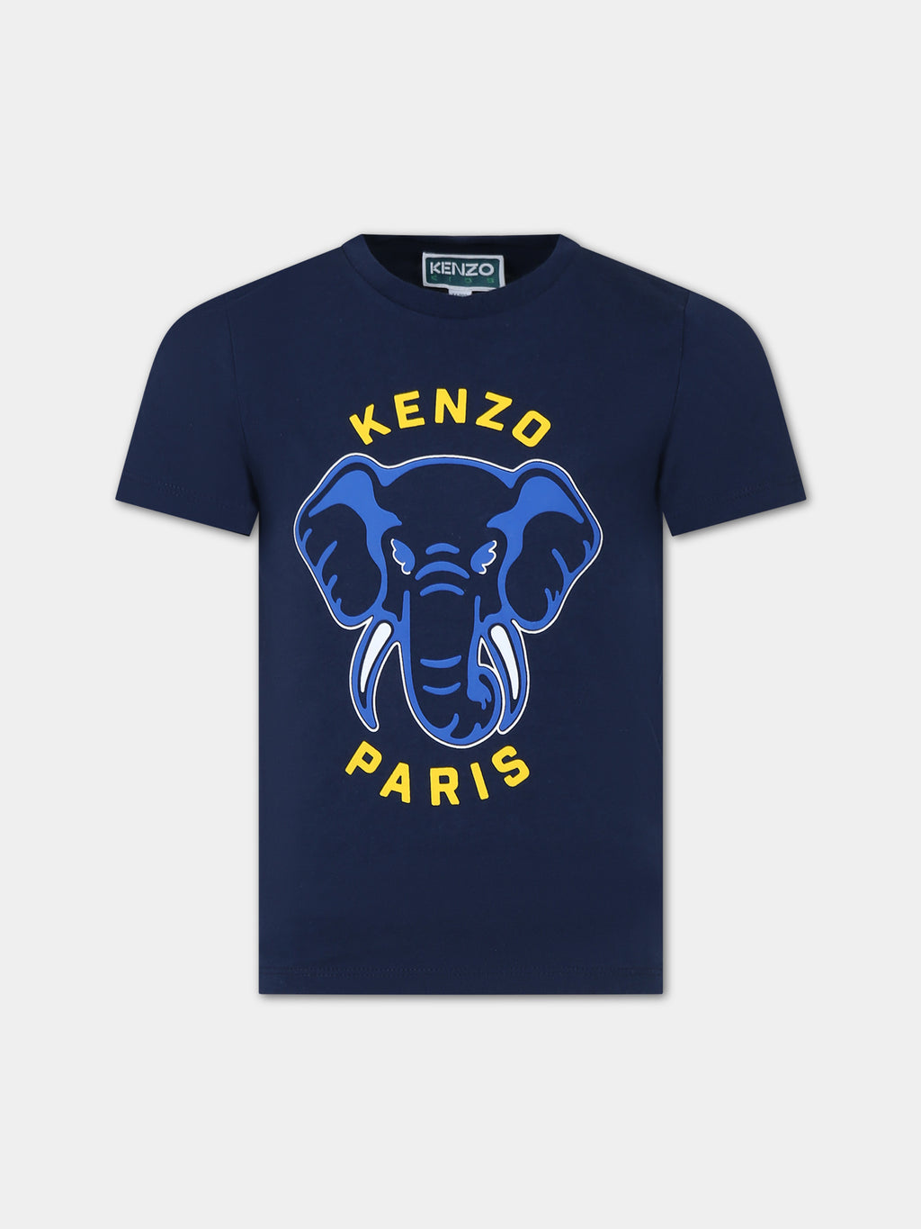 Blue t-shirt for boy with print and logo